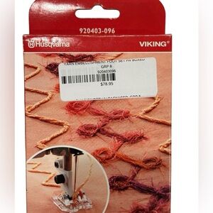🆕 HUSQVARNA VIKING Yarn Embellishment Foot Set 920403096